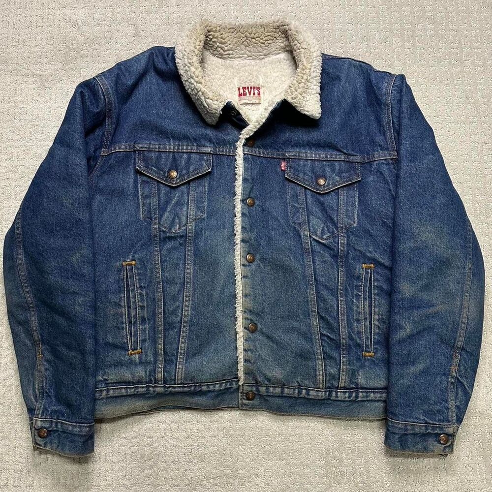 Levi-s Sherpa Men's Blue and Navy Jacket